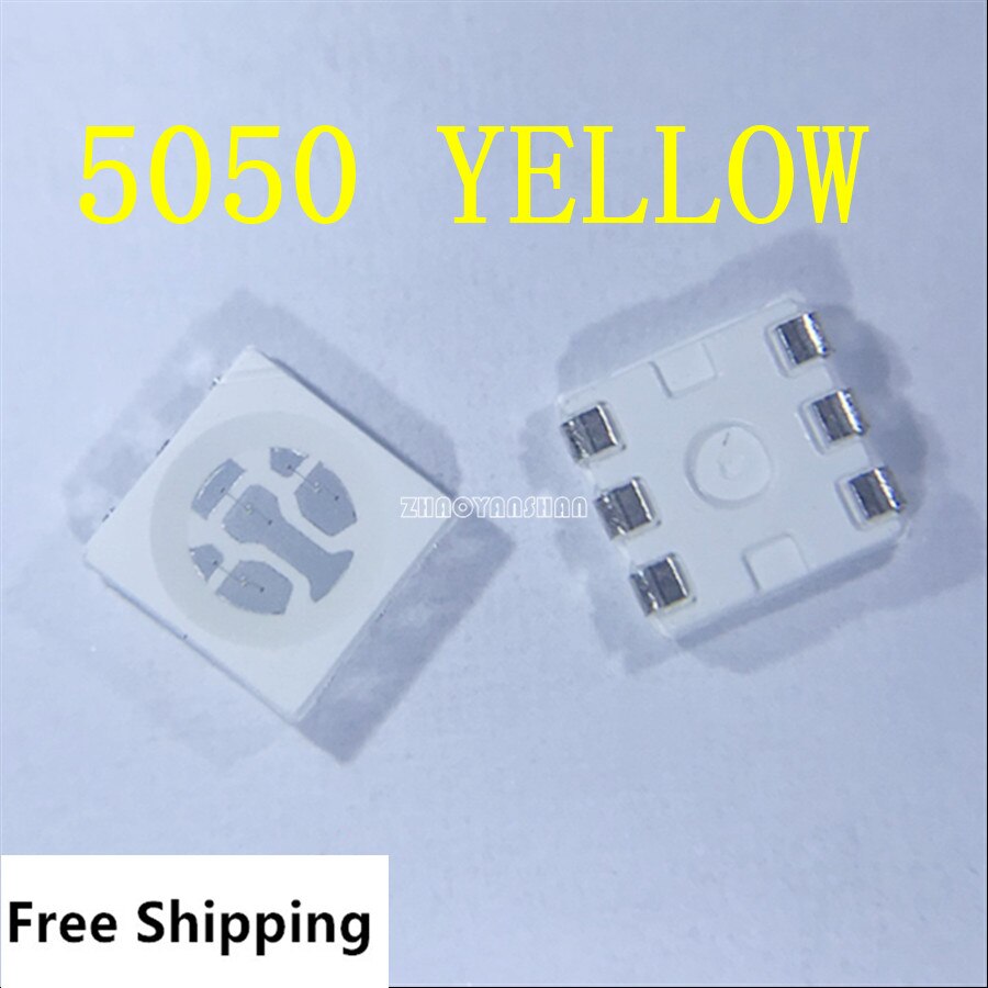 1000pcs X 5050 노란색 SMD Led 다이오드 노란색 2V 20mA smd 5050 무료 배송 SMT 릴 하이라이트